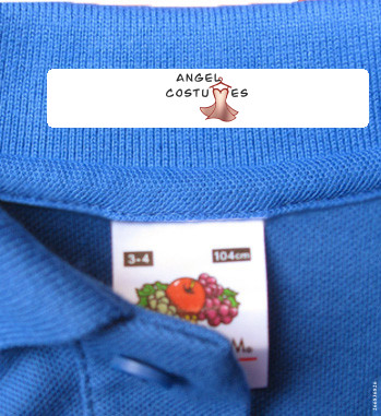 48 Etiquetas termocolantes personalizadas para roupa | Termoaderentes para Roupa